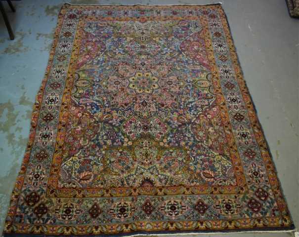 Lot 1516 - Antique Persian part silk rug