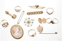 Lot 401 - Group of Jewellerylery - to include gold dress...