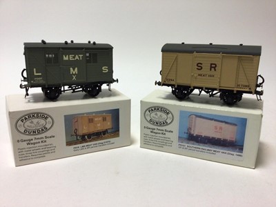 Lot 22 - Three Paya Van models, W J Vintage rolling stock, plus 2 Parkside Dundas Wagon Kits (Constructed), all boxed (6)