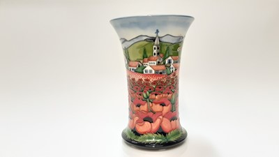 Lot 1171 - Moorcroft pottery limited edition vase decorated in the Avignon pattern