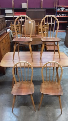 Lot 1019 - Ercol Golden Dawn kitchen table and four chairs