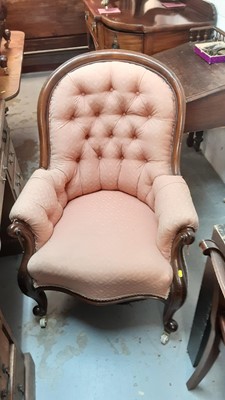 Lot 1127 - Victorian mahogany armchair