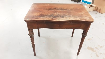 Lot 1017 - Nineteenth century mahogany side table with single drawer on bobbin turned legs, 87cm wide, 59.5cm deep, 75cm high