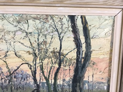 Lot 34 - Harold Warner (1914-2010) oil on board, ‘River Colne Early Morning’, 45cm x 35cm, framed