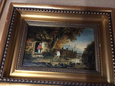 Lot 391 - Manner of George Morland two oils on panel