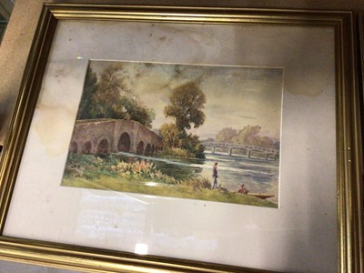 Lot 394 - C. Jones pair of watercolours - Summer canal scenes