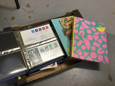 Lot 473 - Box of stamp albums, FDC's and ephemera