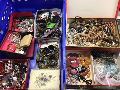 Lot 884 - Quantity of costume jewellery including bead necklaces, bangles, earrings etc