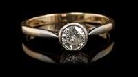 Lot 421 - Diamond single stone ring, the brilliant cut...