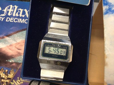 Lot 868 - Blue Max digital watch, cased, and two Blue Max neck orders