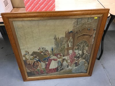 Lot 366 - Victorian embroidered picture