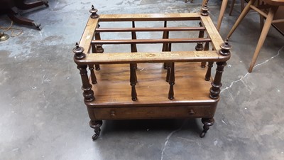 Lot 1110 - Victorian walnut and inlaid Canterbury