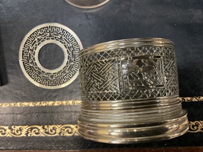 Lot 708 - Late 19th/early 20th century Chinese metalwork opium pipe and other related paraphernalia