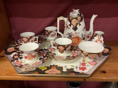 Lot 209 - Imari tea service on tray