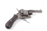 Lot 906 - Late 19th century Belgian pin-fire revolver...