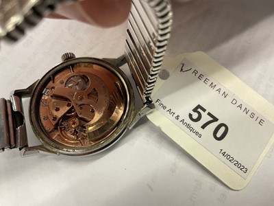 Lot 570 - 1960s gentlemen's Omega Constellation Automatic wristwatch with silvered dial, baton hour markers and gold coloured dagger hands