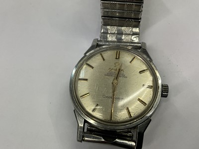 Lot 570 - 1960s gentlemen's Omega Constellation Automatic wristwatch with silvered dial, baton hour markers and gold coloured dagger hands