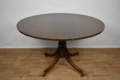 Lot 1022 - Regency style mahogany circular breakfast table