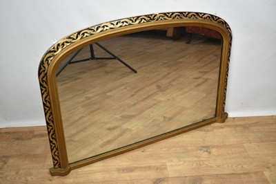 Lot 1391 - Victorian arched overmantel mirror