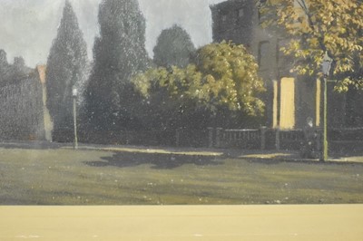 Lot 1166 - *Algernon Newton (1880-1968) oil on board - Upper Park Road, Hampstead, signed and dated '39, 15cm x 22cm, mounted in glazed frame