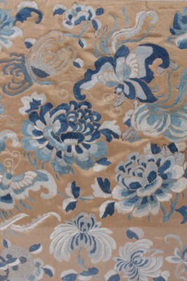 Lot 55 - Two late 19th century Chinese silk embroideries in glazed frames
