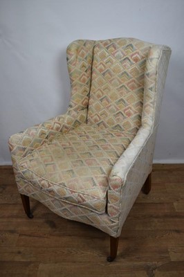 Lot 1396 - Early 20th century wing armchair