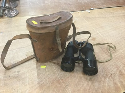 Lot 413 - Pair of Second World War British military issue binoculars in case dated 1942