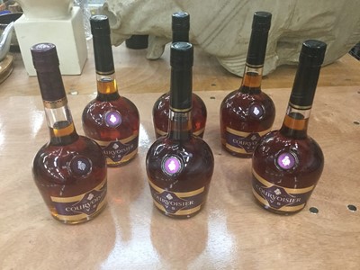 Lot 448 - Cognac- six 70cl bottles of Courvoisier V.S. Cognac (6)