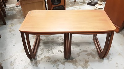 Lot 1078 - Nathan Furniture nest of three teak occasional tables