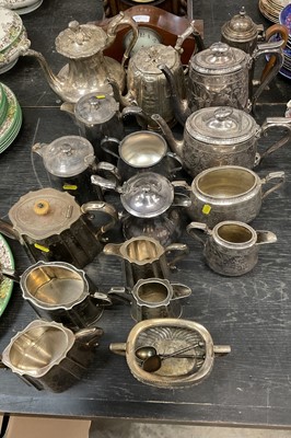 Lot 134 - Large collection of plated tea wares