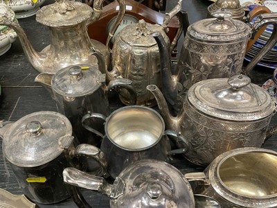 Lot 134 - Large collection of plated tea wares