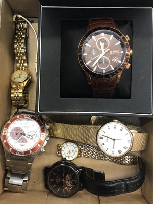 Lot 818 - Group of wristwatches to include Hugo Boss, Rotary, Sekonda, Seiko etc