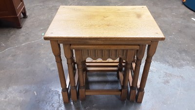 Lot 1108 - Oak nest of three occasional tables