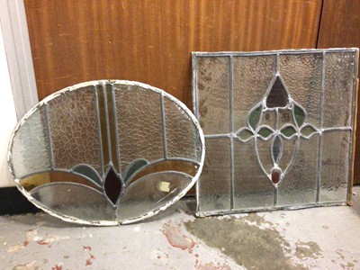 Lot 269 - Two stained glass window panels