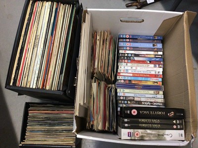 Lot 282 - Collection of LPs, single records and DVDs