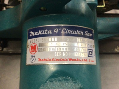 Lot 304 - Makita 9 inch circular saw, model: 5900BR