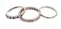 Lot 462 - Three rings - to include a diamond eternity...