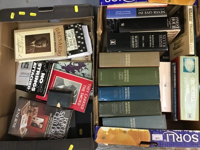 Lot 613 - Lot books mostly about Winston Churchill - three boxes