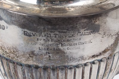 Lot 229 - Victorian silver kettle on burner stand