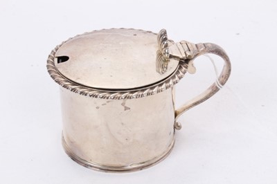Lot 236 - George III silver drum mustard