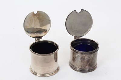 Lot 237 - Two early 20th century silver drum mustards