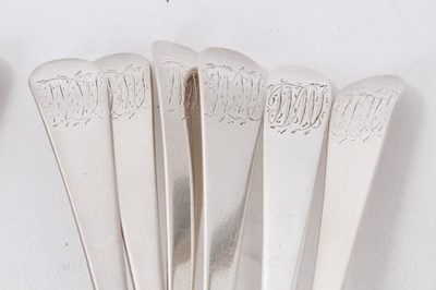 Lot 239 - Composite set of Old English pattern cutlery, various dates and makers, 54 pieces in total