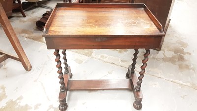 Lot 1138 - Nineteenth century rosewood side table with frieze drawer on spiral twist supports, 63cm wide, 39cm deep, 67cm high