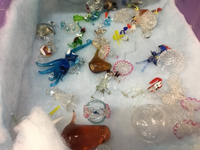 Lot 636 - Collection Murano glass minature ornaments