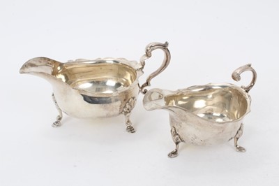 Lot 295 - Two silver sauceboats