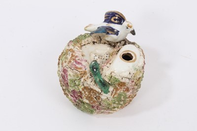 Lot 84 - Four 19th century birds nest shaped Staffordshire pottery inkwells