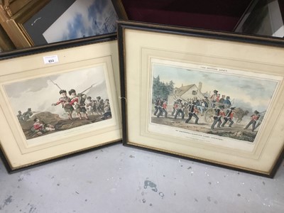 Lot 653 - Two military prints and decorative pictures