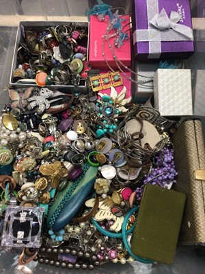 Lot 844 - Quantity of costume jewellery and bijouterie (1 box)