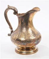 Lot 216 - Victorian Silverer cream jug of baluster form,...
