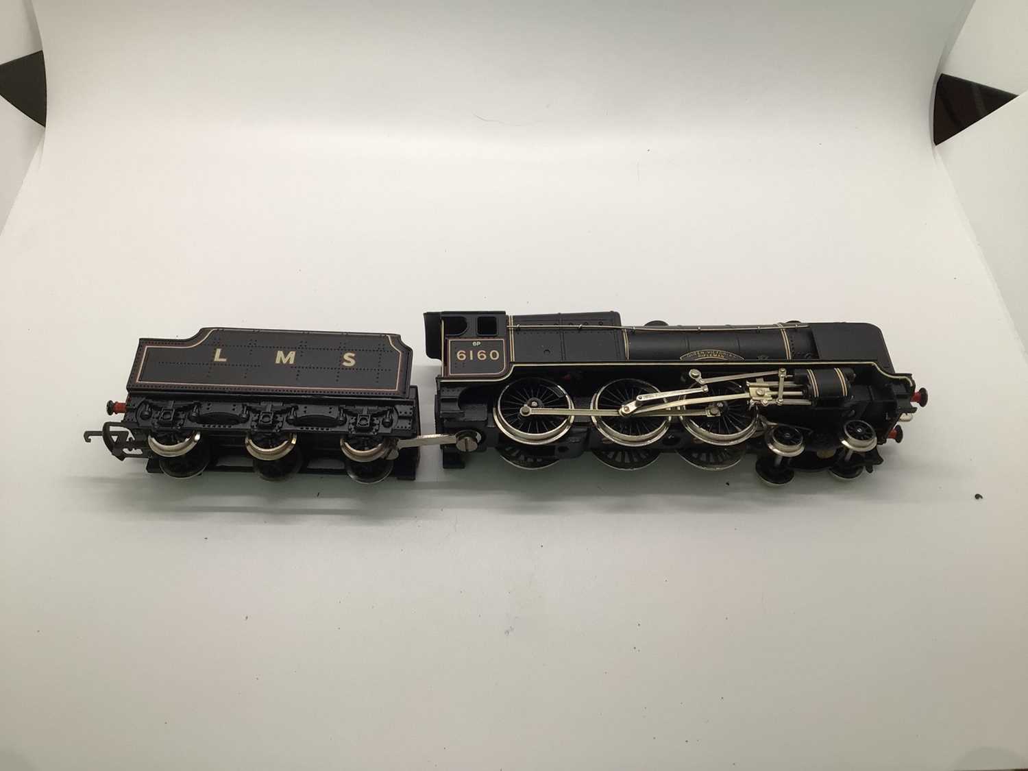 Lot 146 - Wrenn OO gauge LMS LINED black Royal Scot Class 6P 'Queen Victoria's Riflemen' tender locomotive 6160, boxed, W2261/A